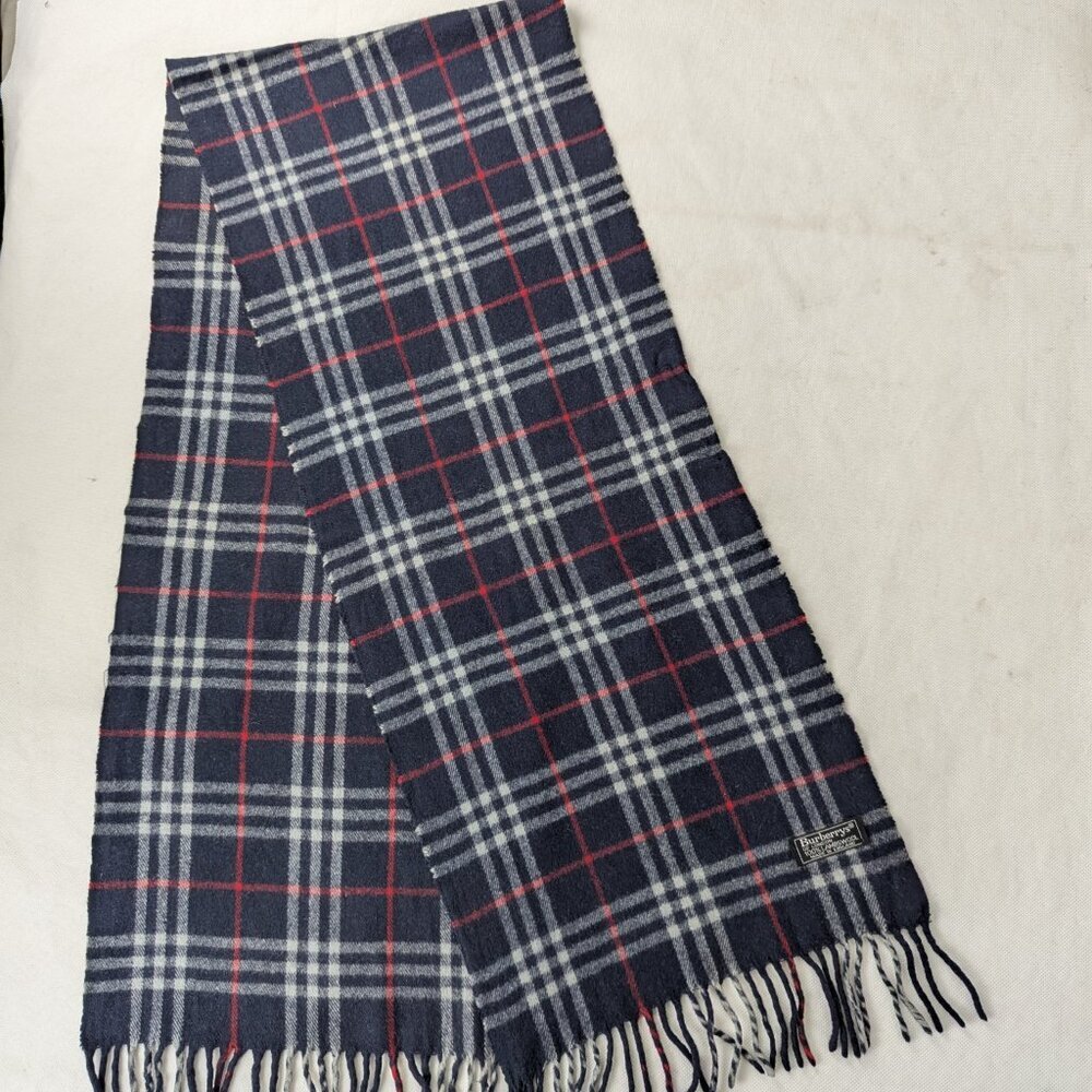 Burberry Lambswool Check Scarf Blue | Unisex | Luxury Essential | Quick Sale
